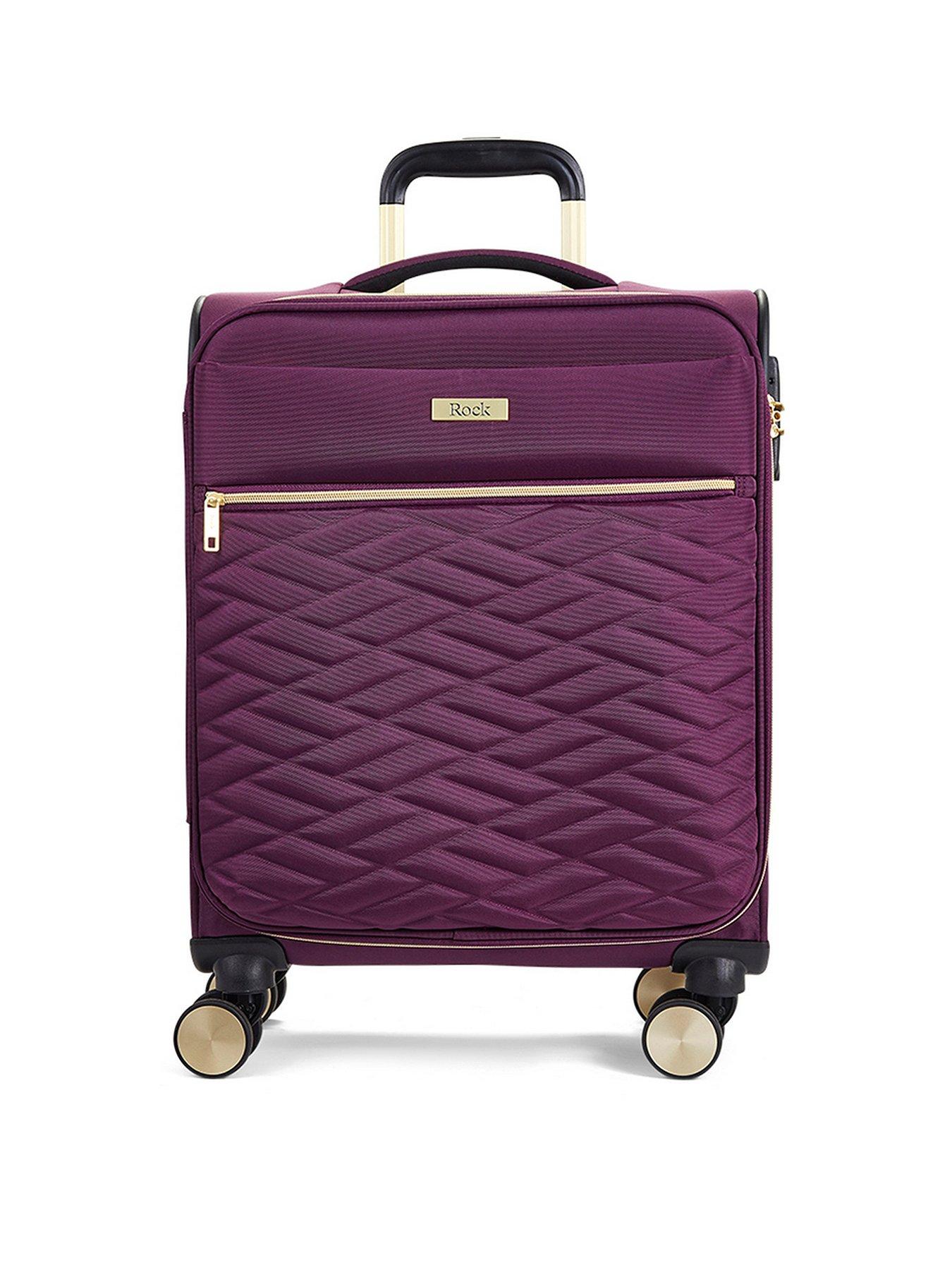 Image 2 of 6 of Rock Luggage Sloane Softshell 8 wheel expander with TSA lock Small Suitcase