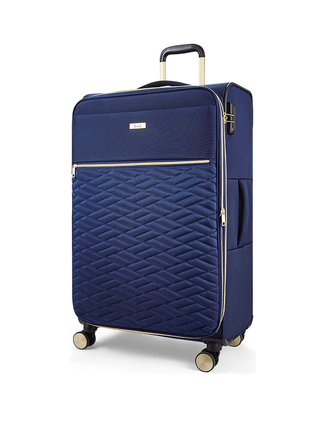 Image 1 of 7 of Rock Luggage Sloane Softshell 8 wheel expander with TSA lock Large Suitcase