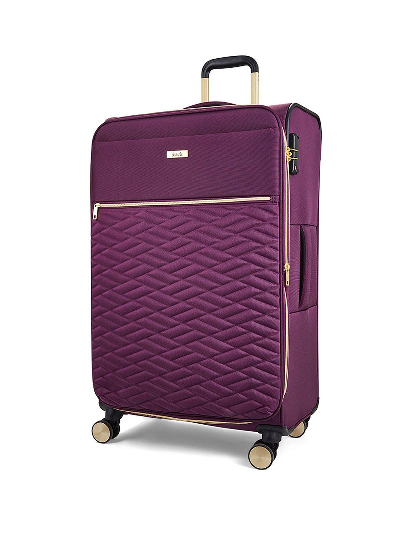 Image 1 of 7 of Rock Luggage Sloane Softshell 8 wheel expander with TSA lock Large Suitcase
