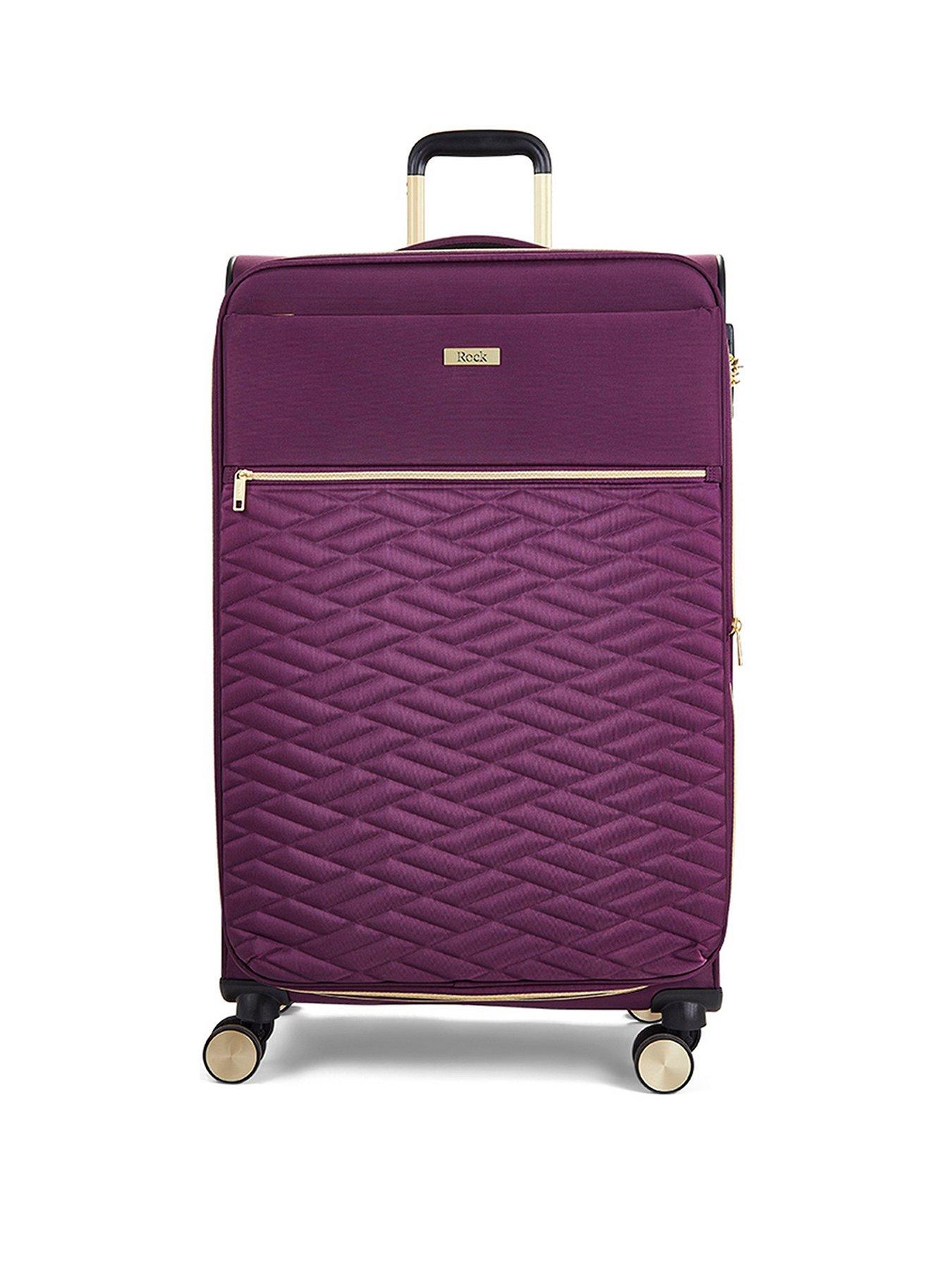 Image 2 of 7 of Rock Luggage Sloane Softshell 8 wheel expander with TSA lock Large Suitcase