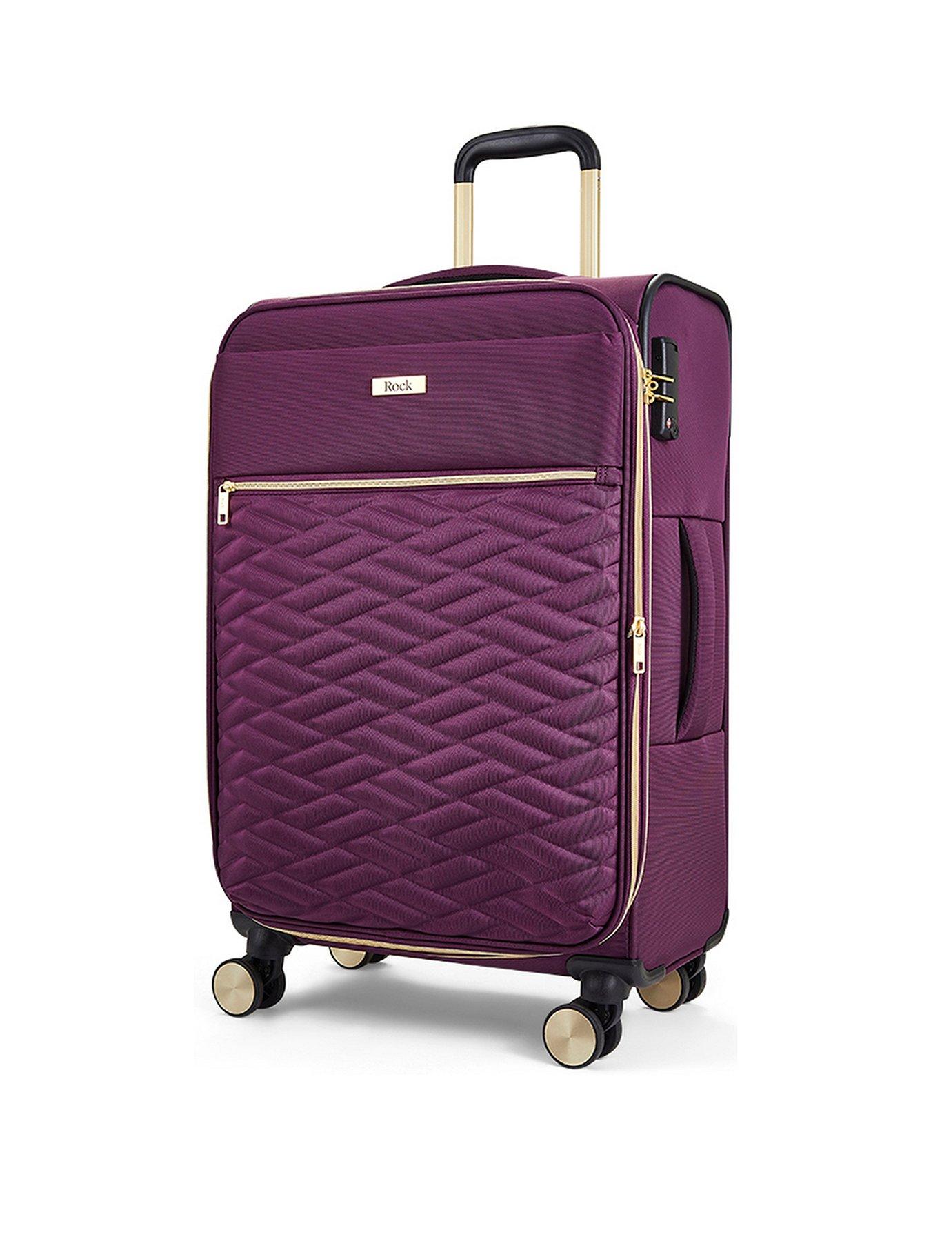Image 1 of 7 of Rock Luggage Sloane Softshell 8 wheel expander with TSA lock Medium Suitcase