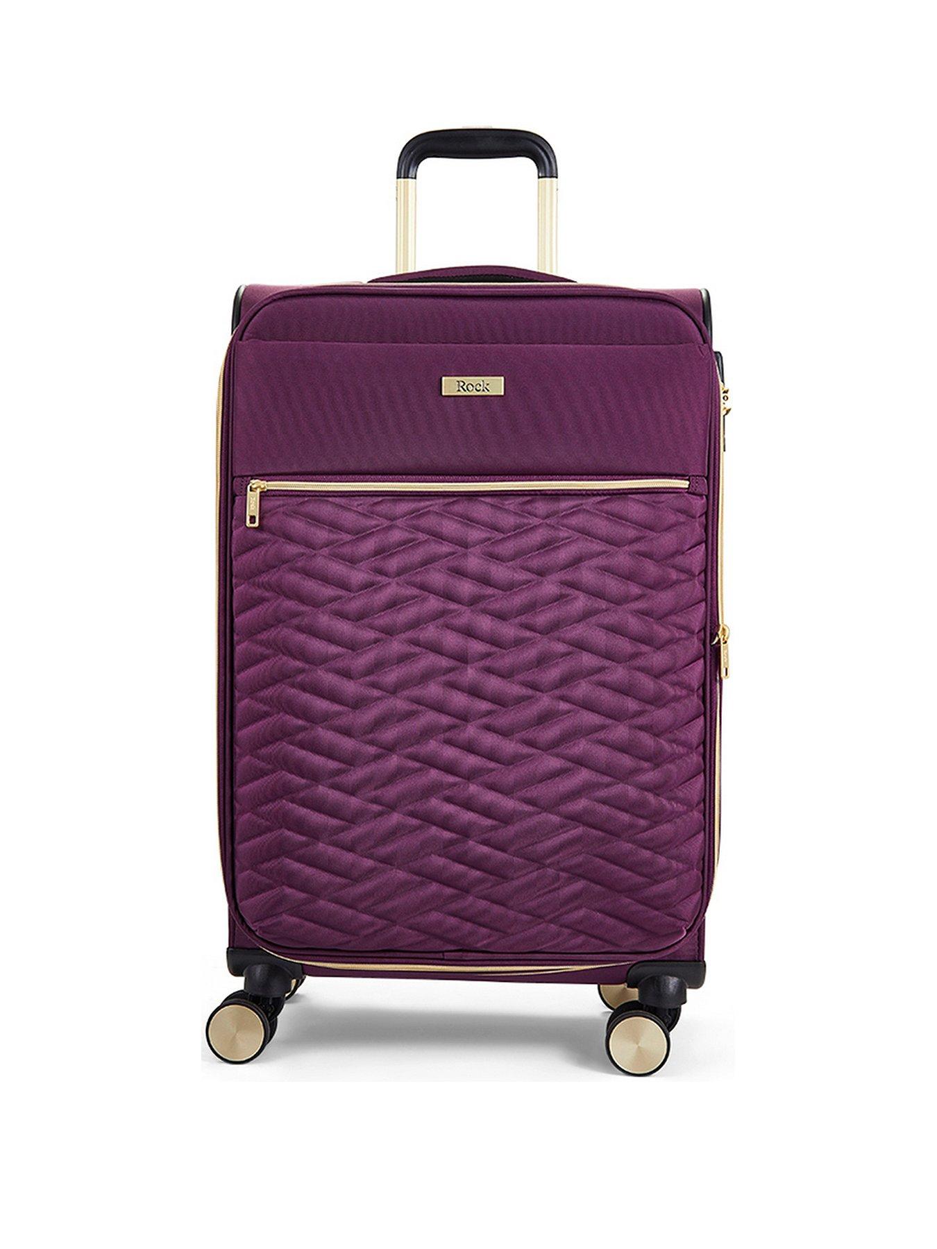 Image 2 of 7 of Rock Luggage Sloane Softshell 8 wheel expander with TSA lock Medium Suitcase