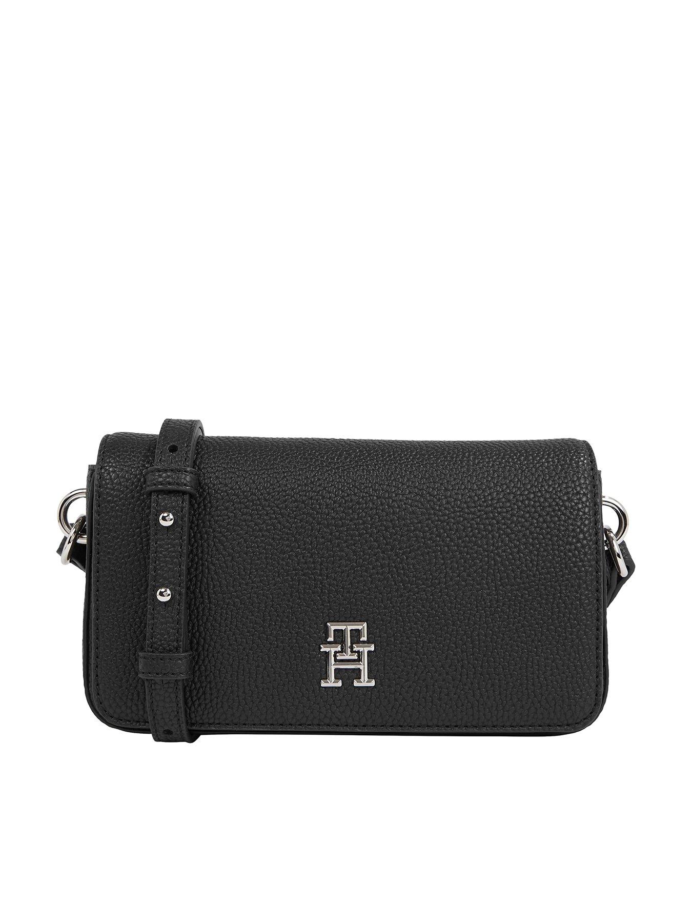 undefined Emblem Crossbody Bag - Black