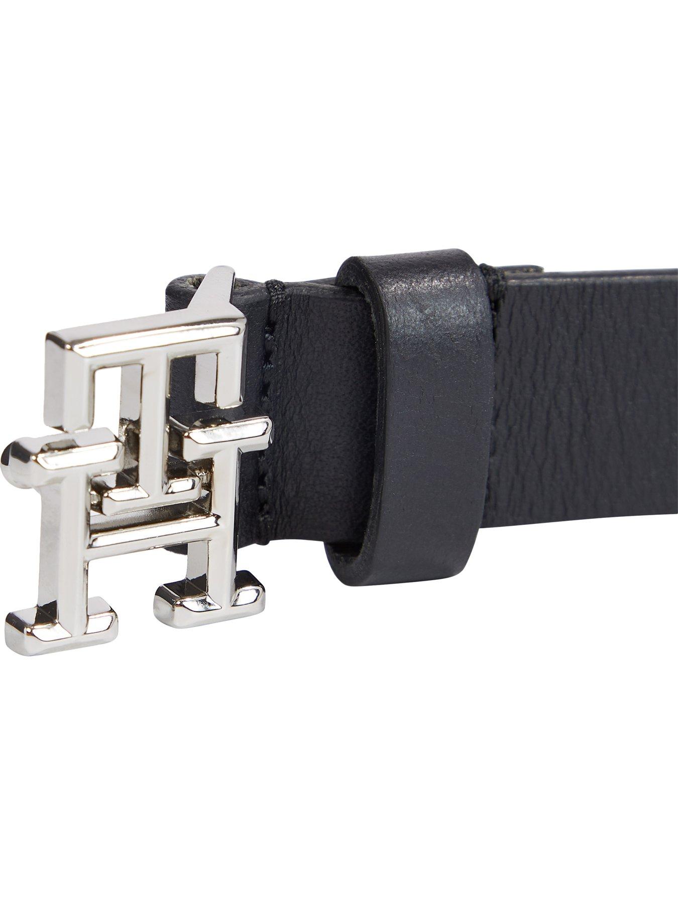 Image 4 of 5 of Tommy Hilfiger Leather Logo Belt - Black