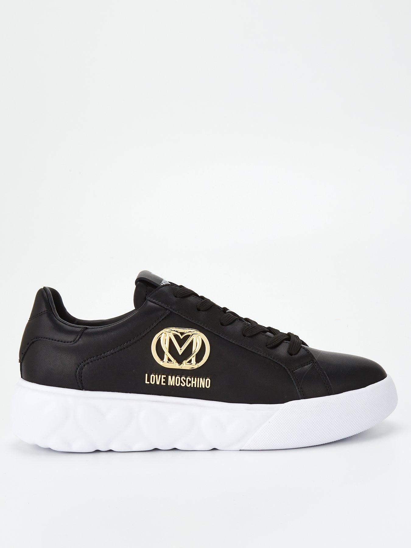 LOVE MOSCHINO Heart Love Logo Trainers - Black