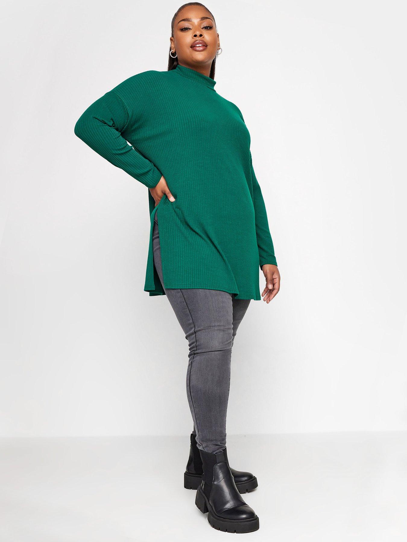 Turtle neck store green