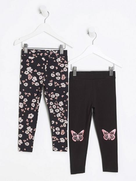 river-island-mini-mini-girls-butterfly-leggings-2-pack-pink