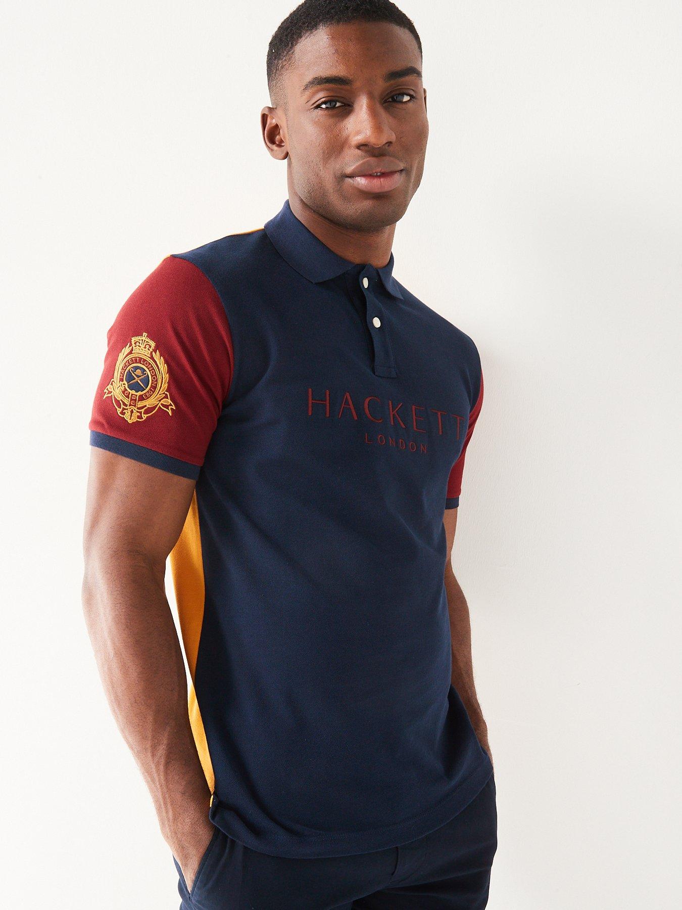 Hackett Regular Fit Multi Panel Polo Shirt Very