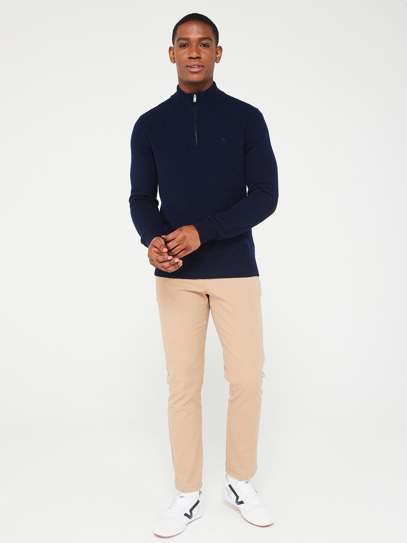 Hackett lambswool sale half zip jumper