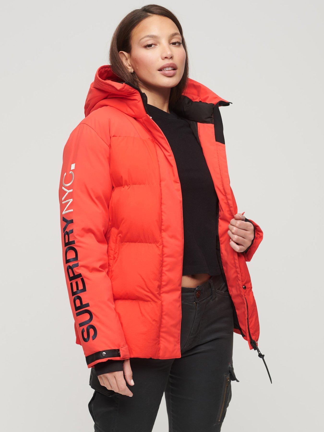 Superdry Hooded City Padded Wind Parka Jacket Red very