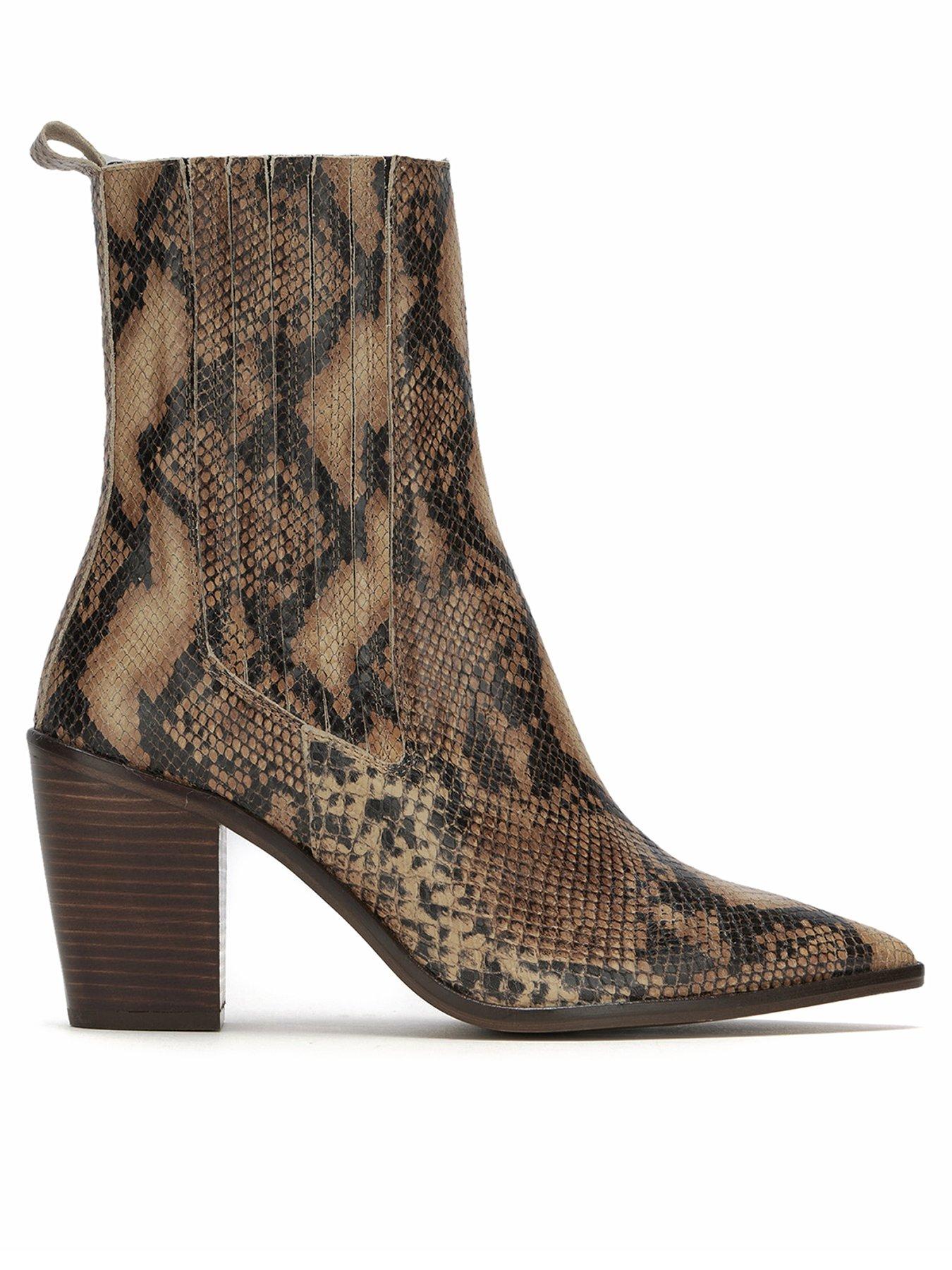 Snake skin hot sale print booties