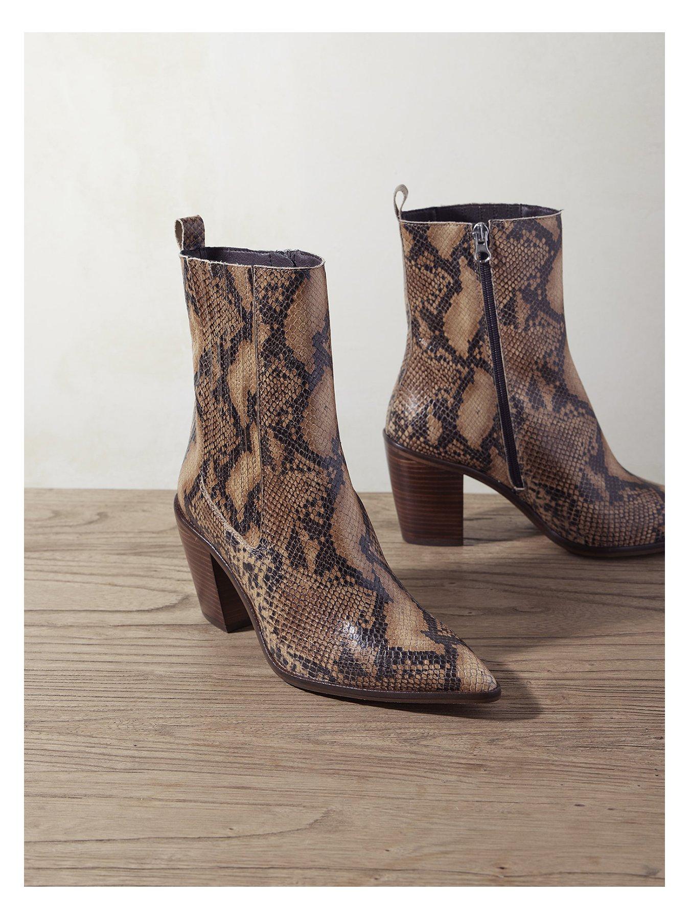 Snake print hot sale boots uk