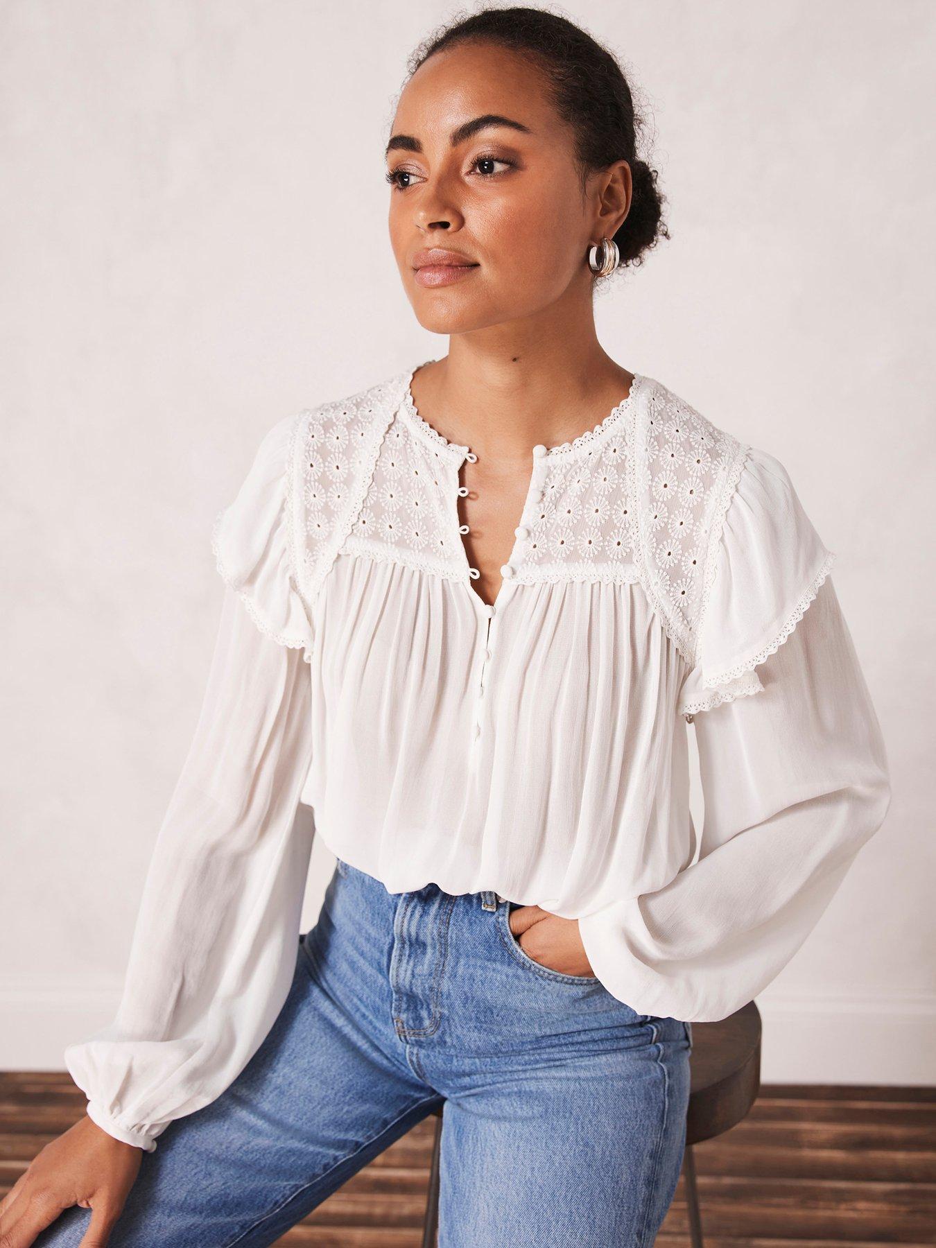 Mint velvet cheap white blouse