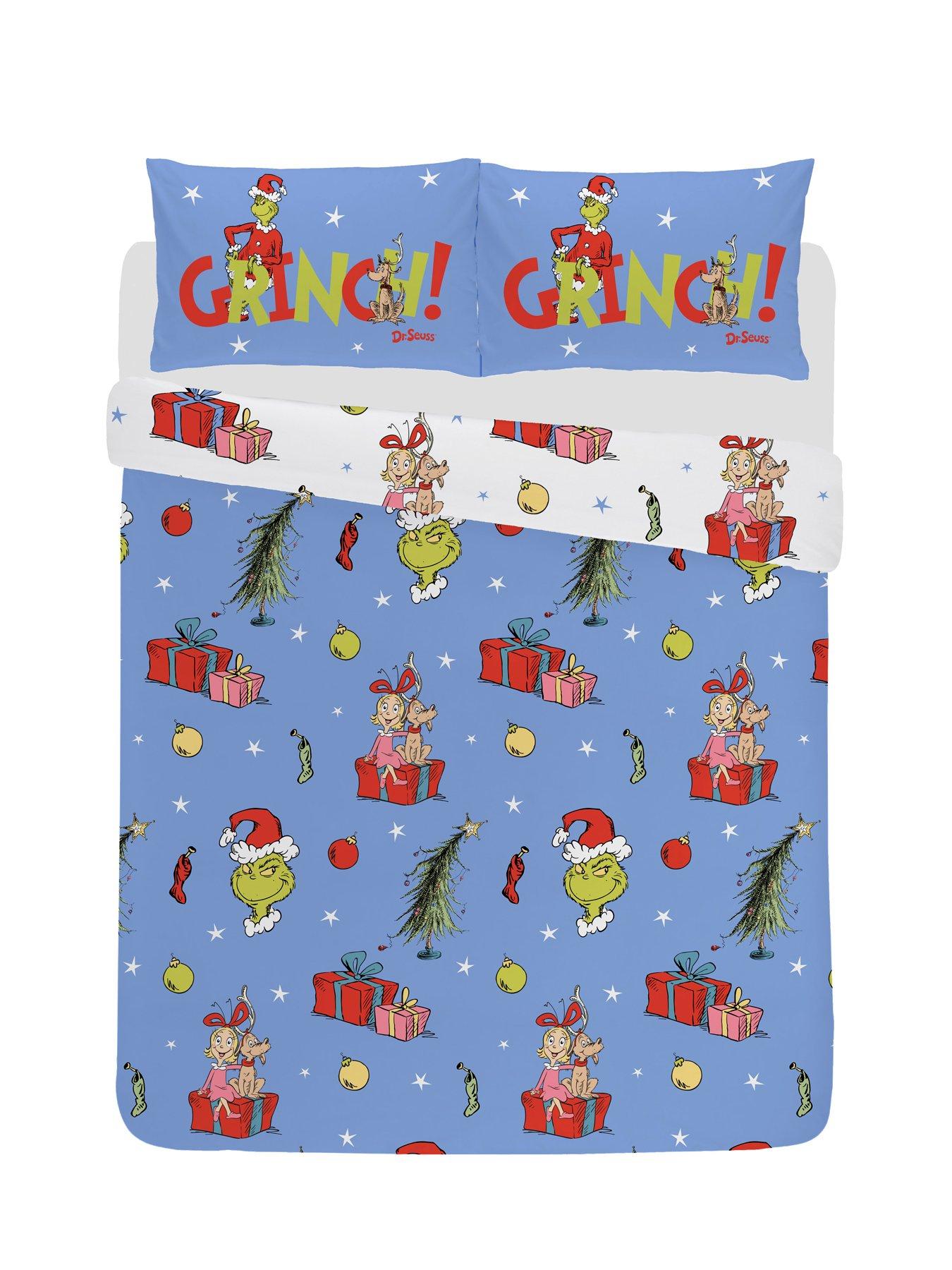 Image 4 of 5 of The Grinch Reversible Christmas Duvet Cover Set - Multi