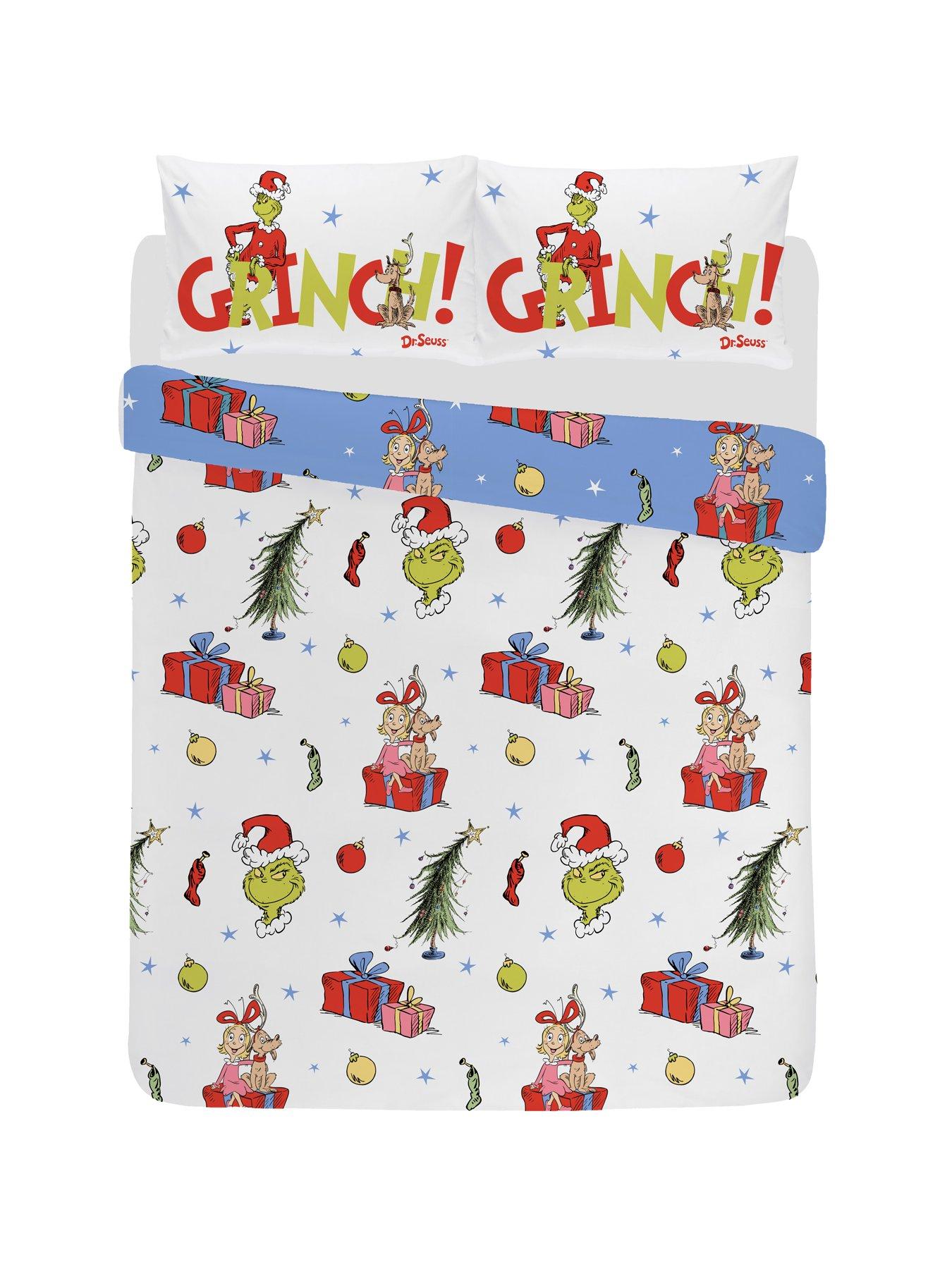 Image 5 of 5 of The Grinch Reversible Christmas Duvet Cover Set - Multi