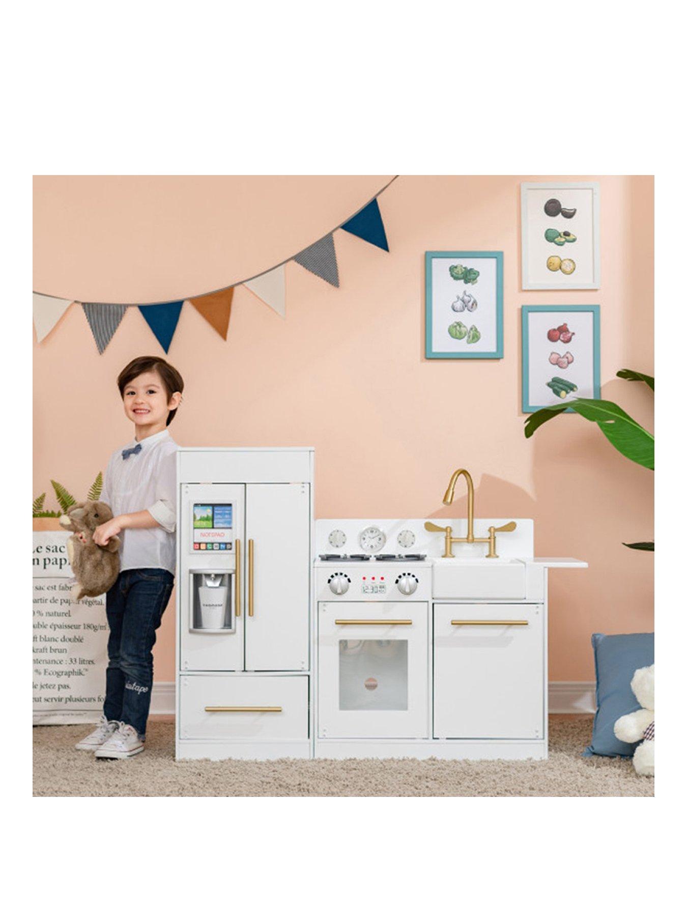 Little Chef Chelsea Modern Play Kitchen White Gold