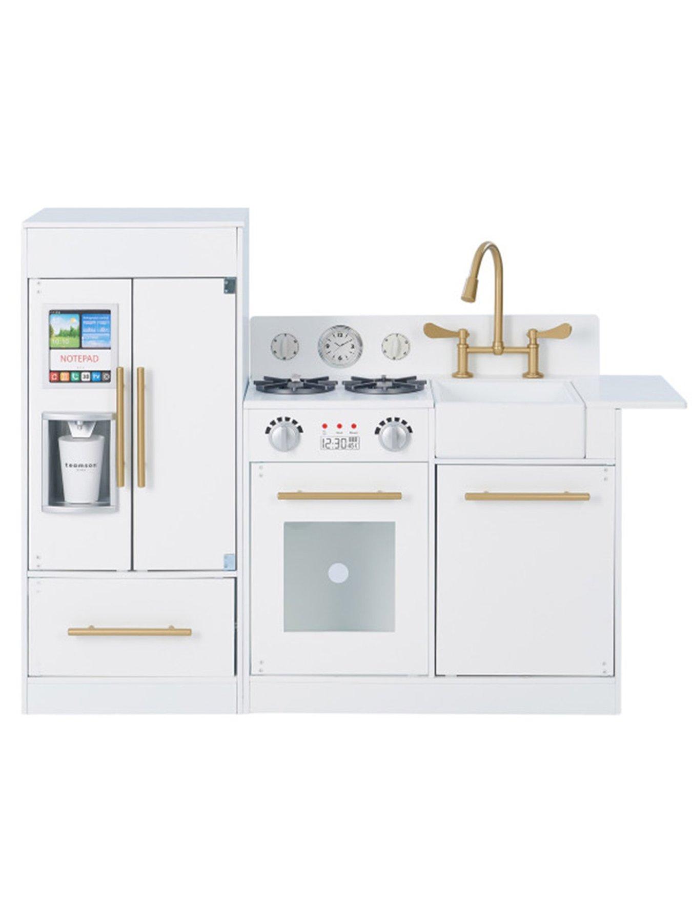 Little Chef Chelsea Modern Play Kitchen White Gold