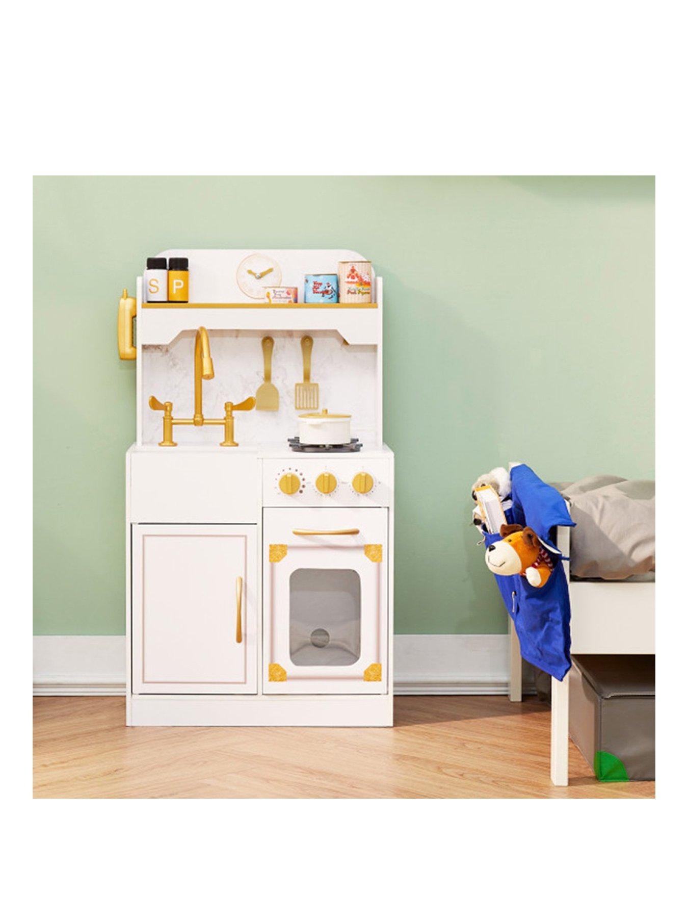 Kids play shop kitchen white