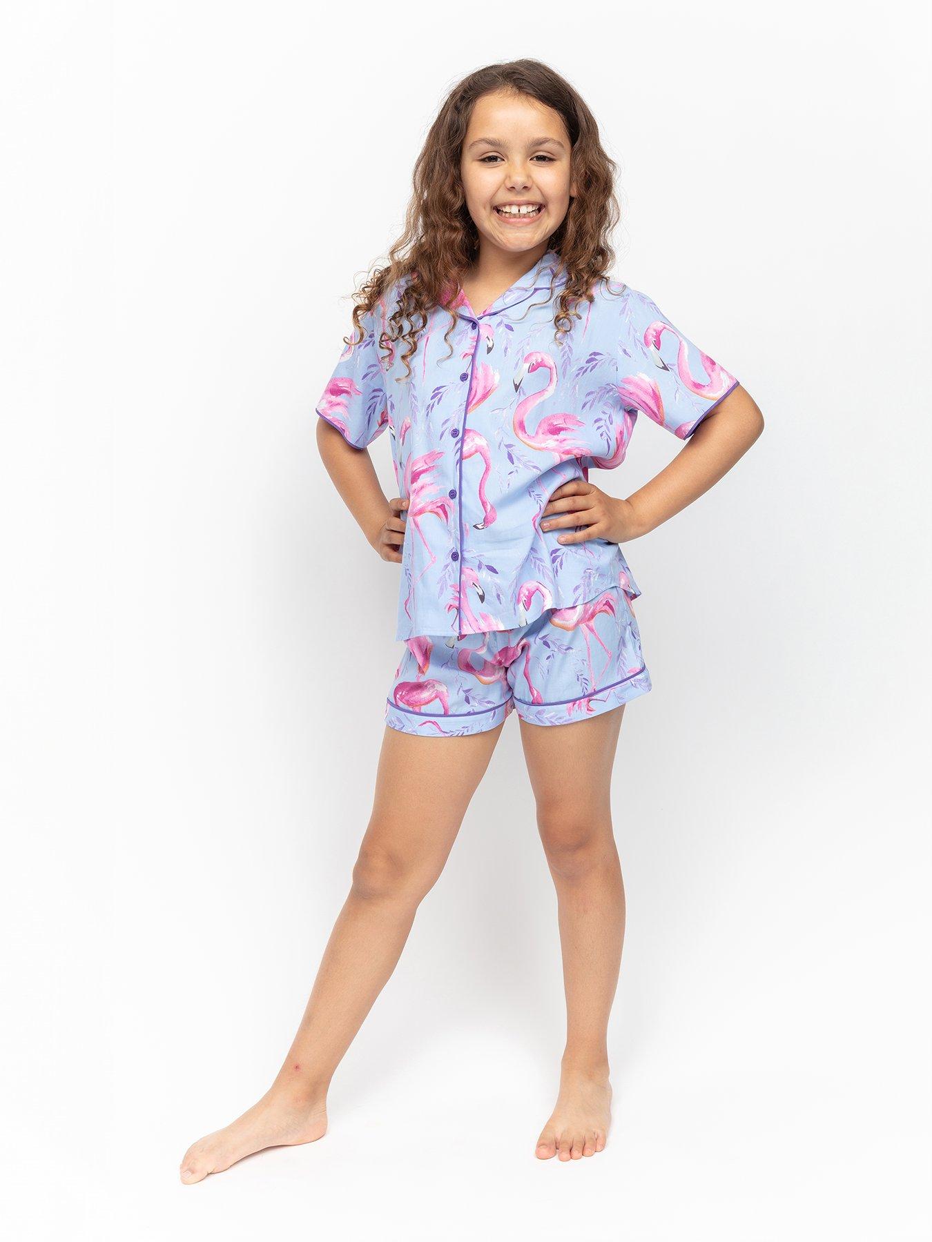 minijammies-girls-zoey-flamingo-shorty-pyjamas-blue