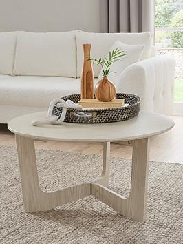 Product photograph of Very Home Marcel Round Coffee Table - Oak from very.co.uk