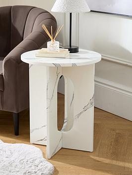 Product photograph of Very Home Celeste Side Table - White from very.co.uk