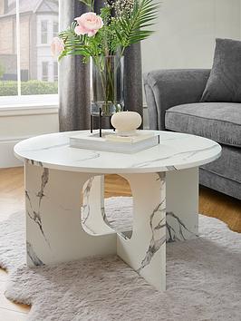 Product photograph of Very Home Celeste Coffee Table - White from very.co.uk
