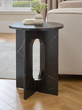 Product photograph of Very Home Celeste Side Table - Black from very.co.uk