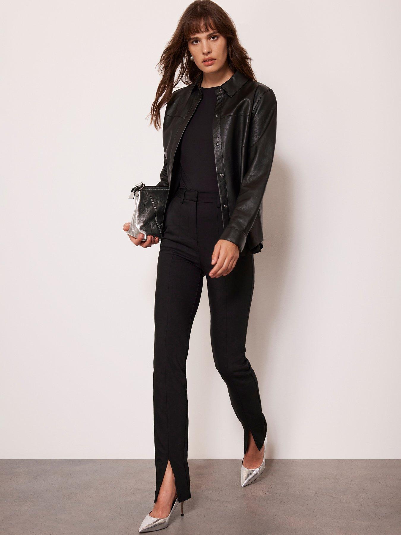 Zip Detail Slim Capri Trouser
