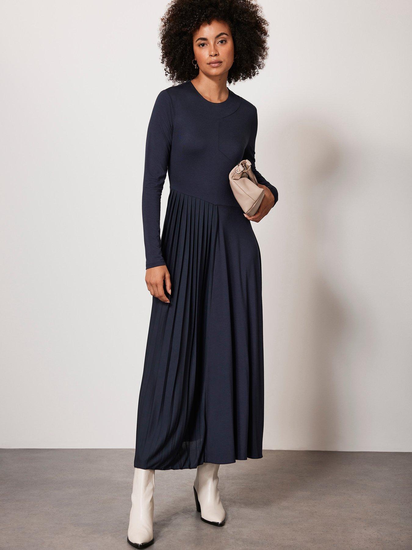 Pleated cheap jersey dress