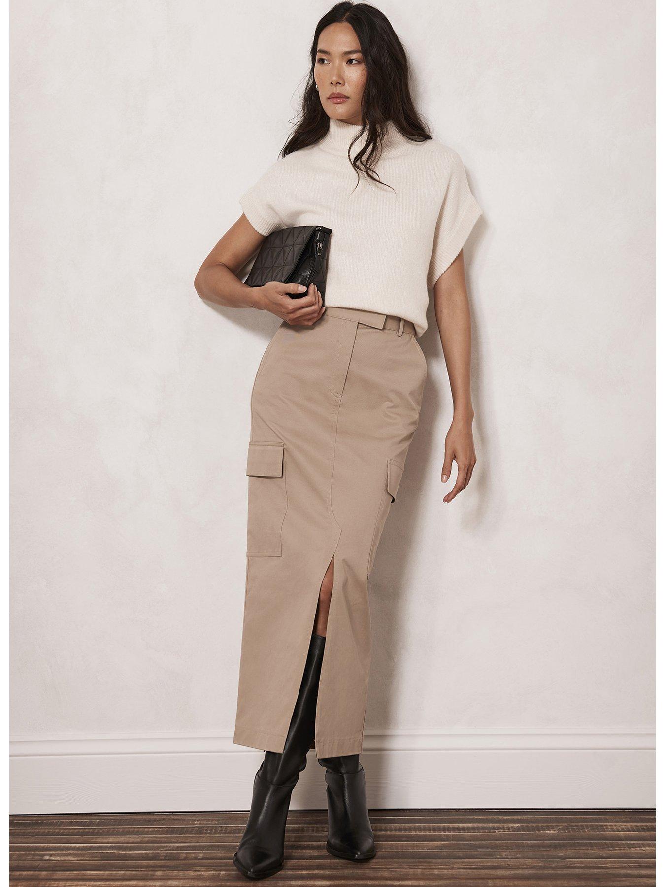 Cotton midi skirt uk sales