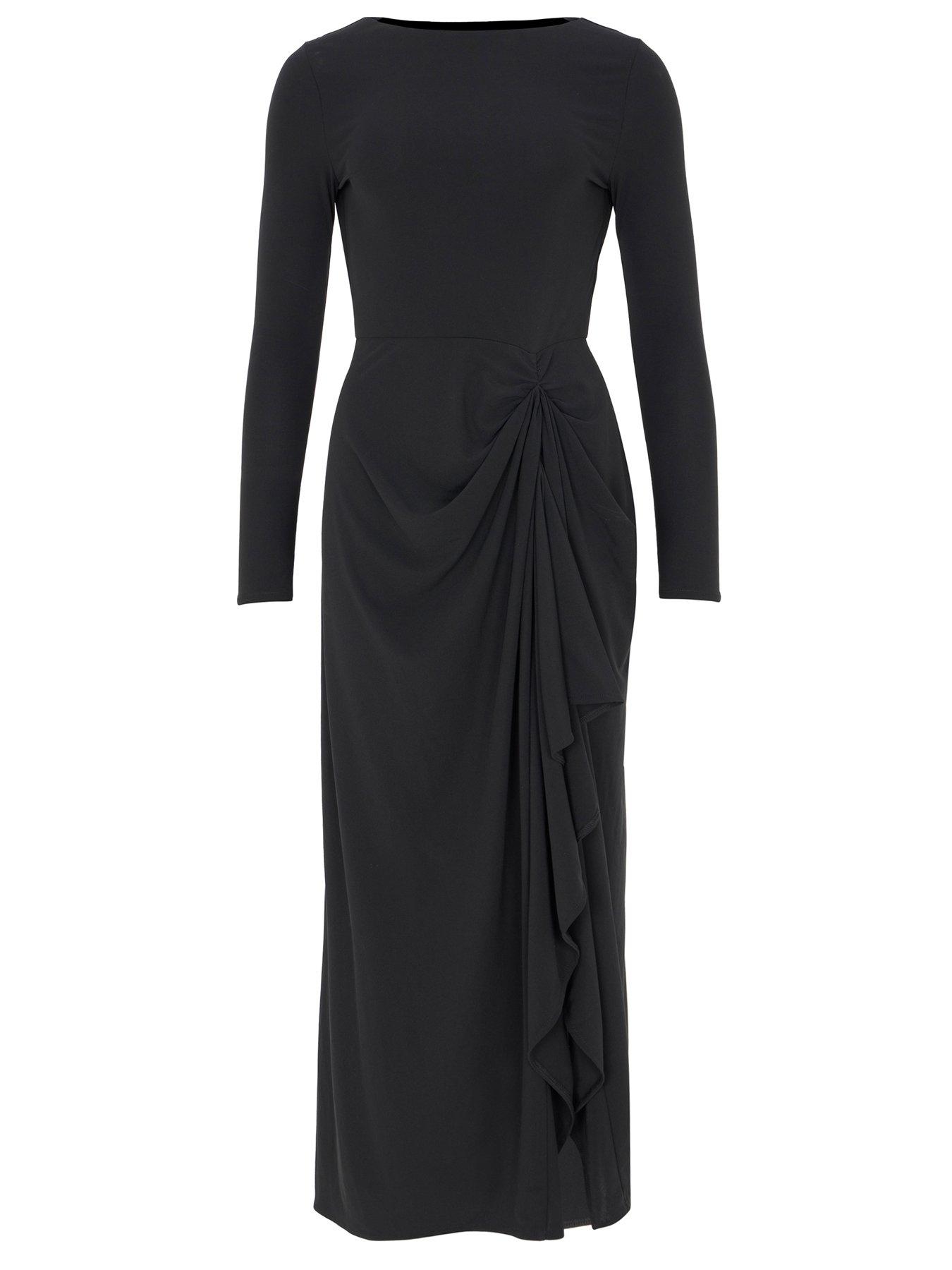 Mint Velvet Drape Front Jersey Midi Dress | Very.co.uk