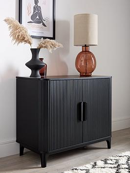Product photograph of Very Home Carina Small Sideboard - Black from very.co.uk