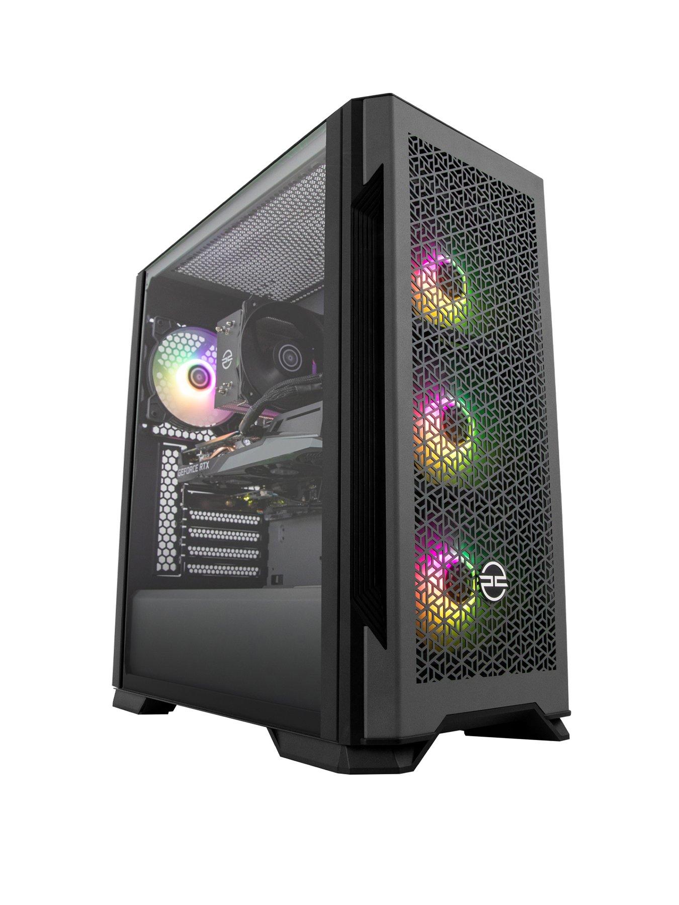 PCSpecialist Fusion R60 Gaming Desktop Bundle RTX 4060, AMD Ryzen 5, 16GB RAM, 1TB SSD with 23