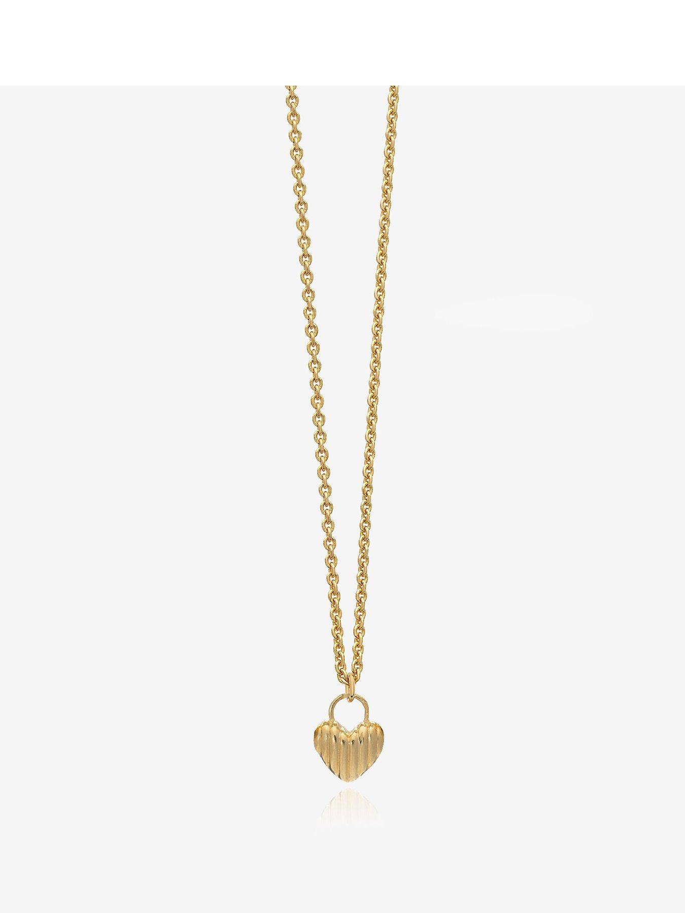 Product photograph of Rachel Jackson Deco Heart Mini Necklace from very.co.uk