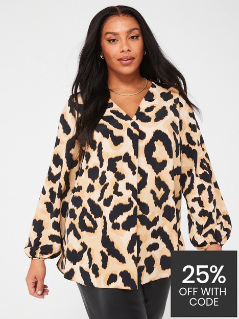 v-by-very-curve-pleat-front-shirt-natural-leopard