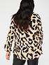  image of v-by-very-curve-pleat-front-shirt-natural-leopard
