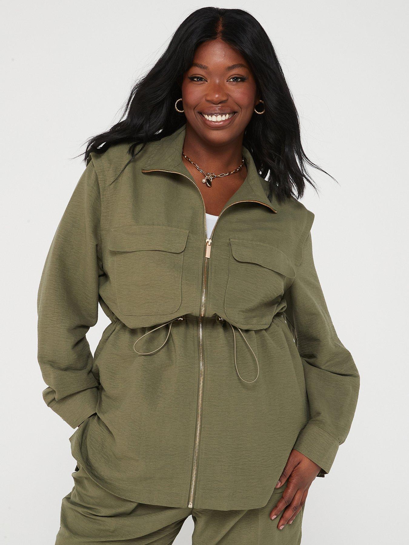 Ladies plus size wax jackets on sale