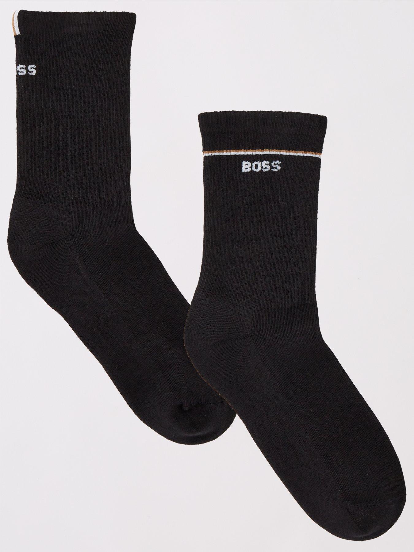 Image 1 of 3 of BOSS 2 Pack Iconic Logo Sock - Black