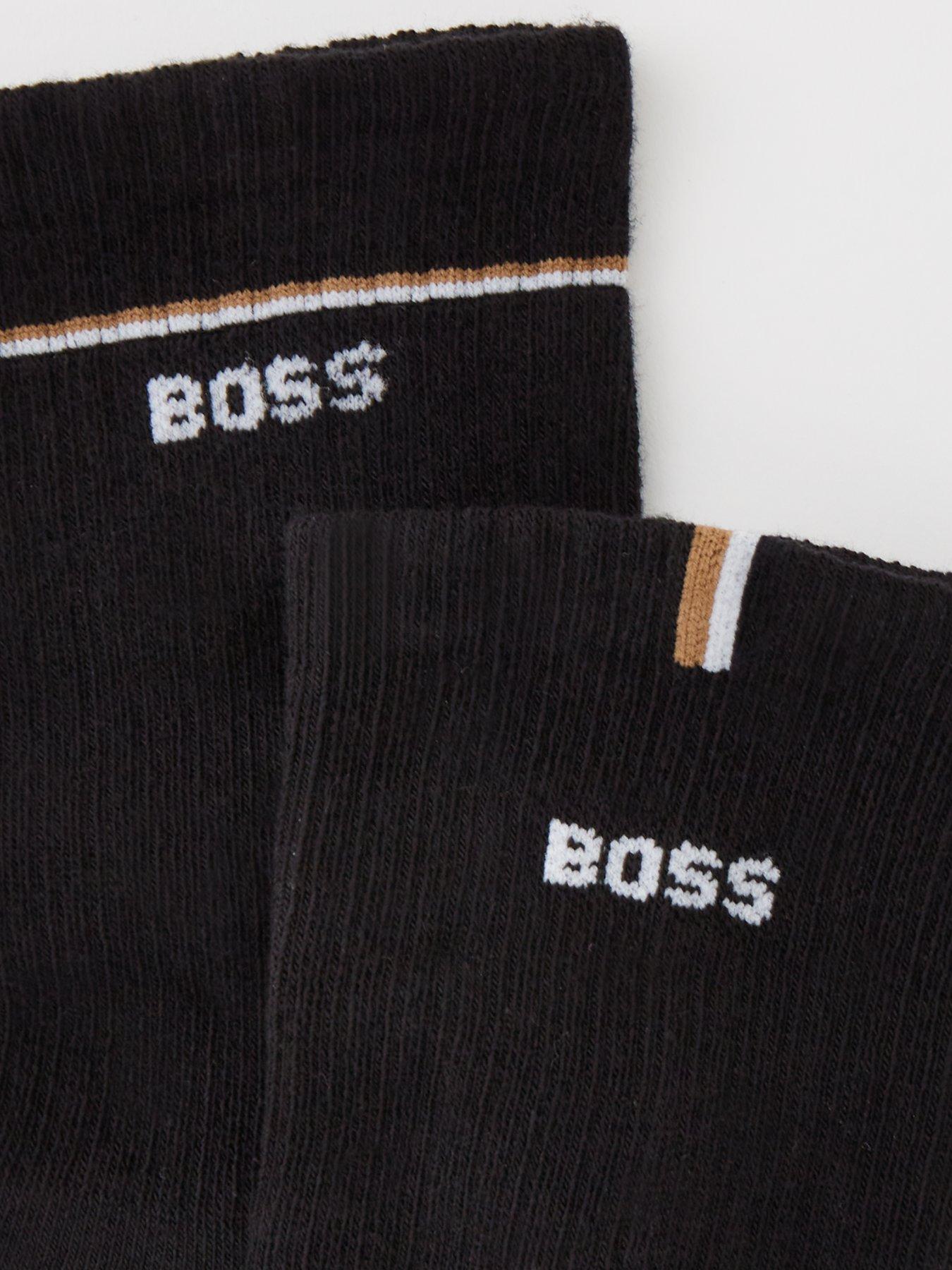 Image 3 of 3 of BOSS 2 Pack Iconic Logo Sock - Black
