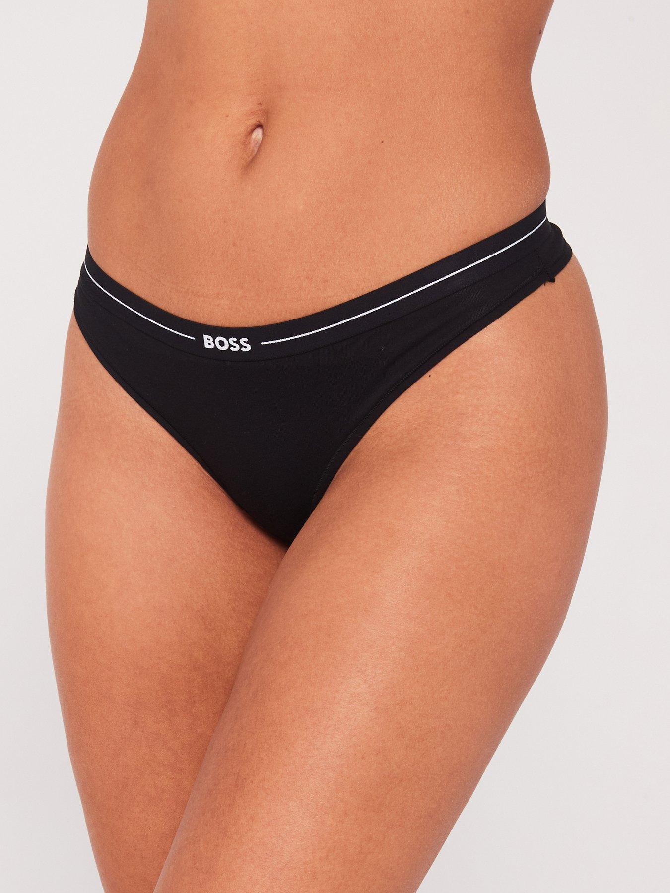Image 2 of 4 of BOSS 3 Pack Thong - Black