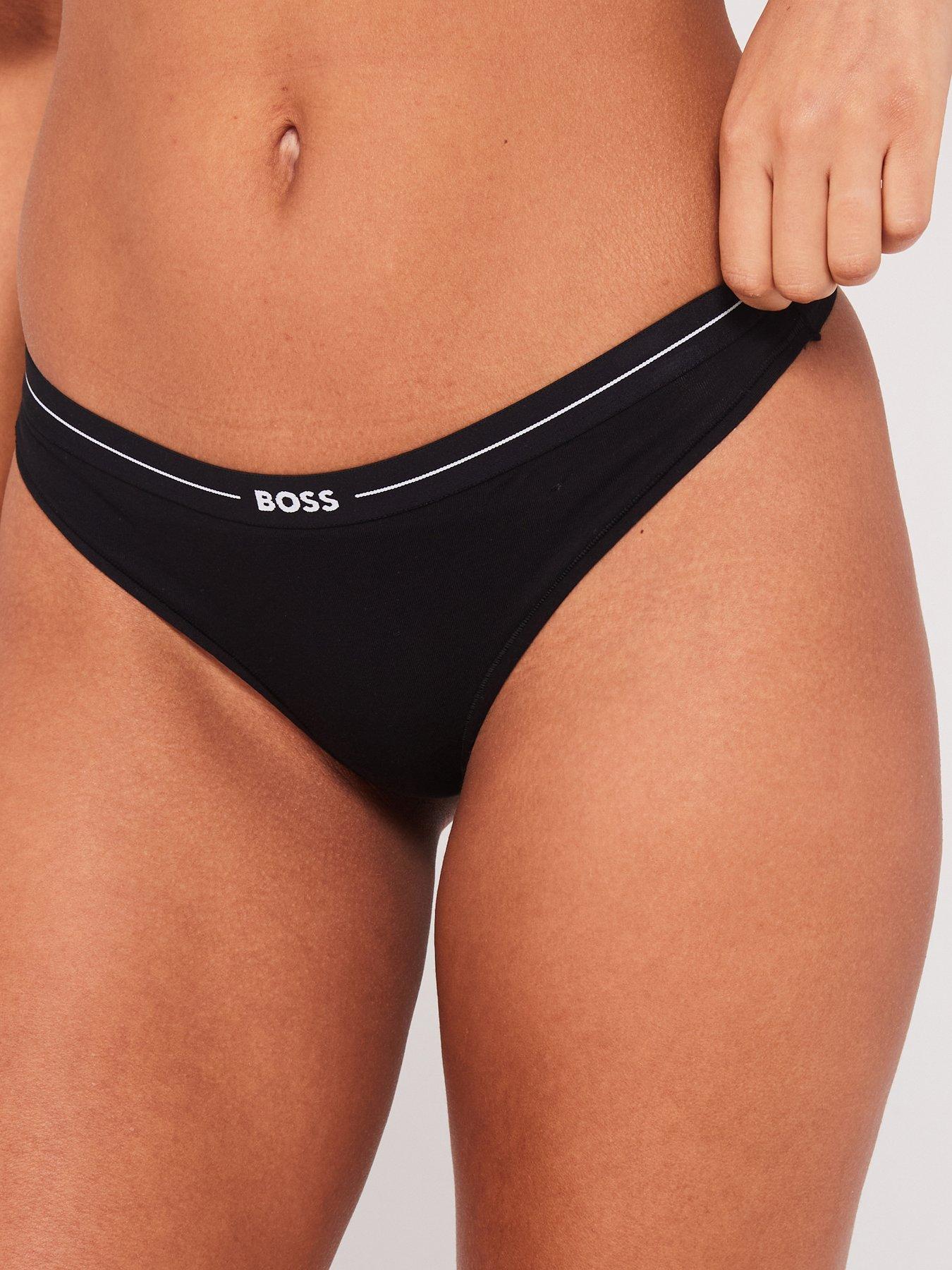 Image 4 of 4 of BOSS 3 Pack Thong - Black