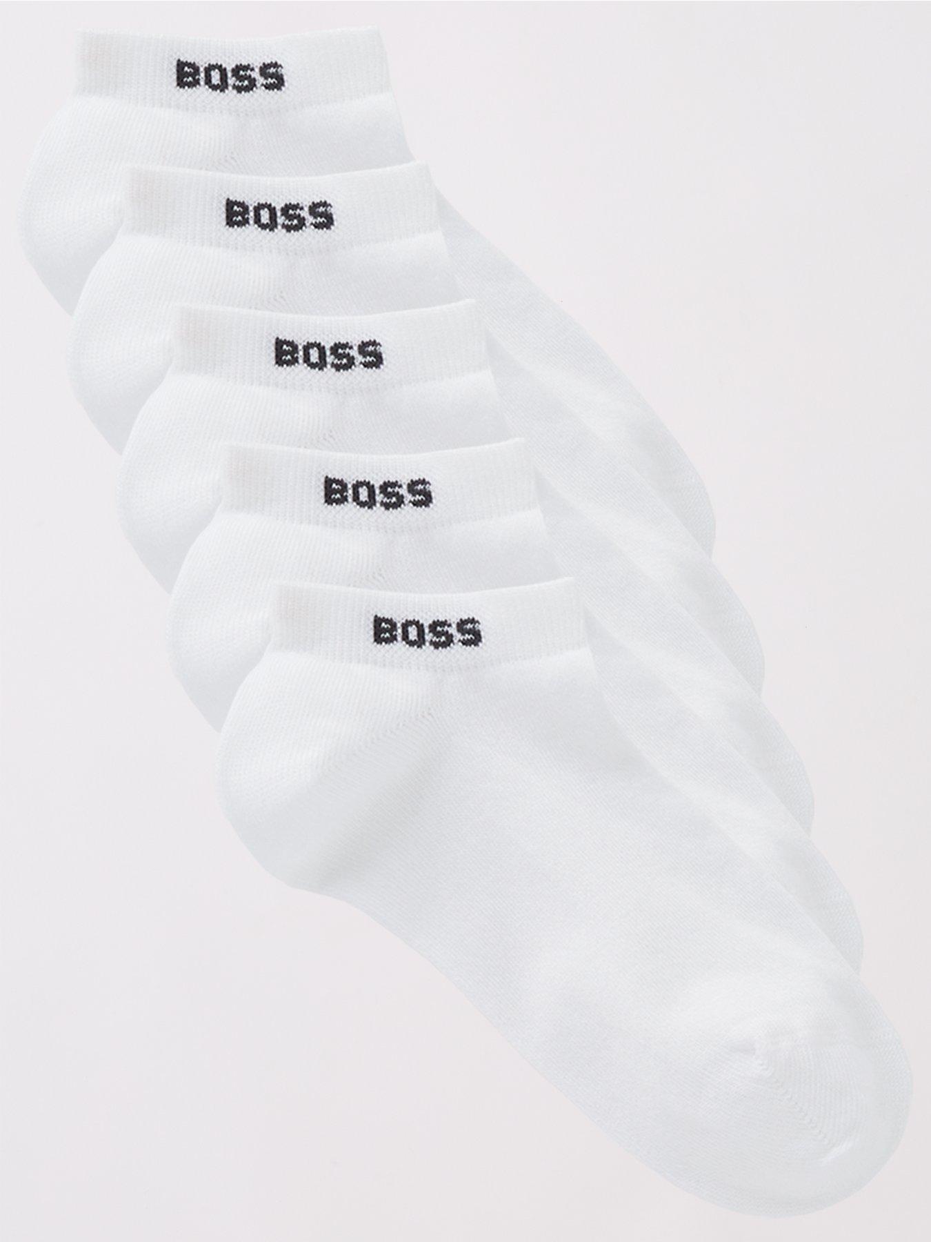 boss-logo-trainer-sock-5-pack-white