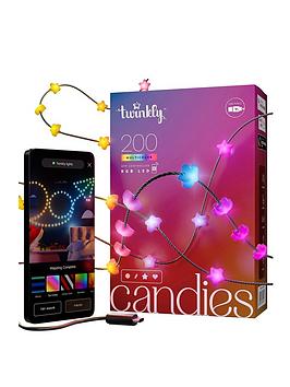 Product photograph of Twinkly Candies 200l 7mm Star Shape Rgb Lens Light String 6cm Lamp Spacing Bt Wifi Ip20 - Usb-c Powered from very.co.uk