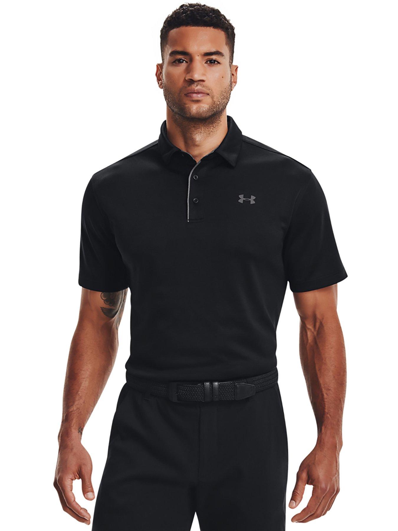 undefined Mens Golf Tech Polo - Black