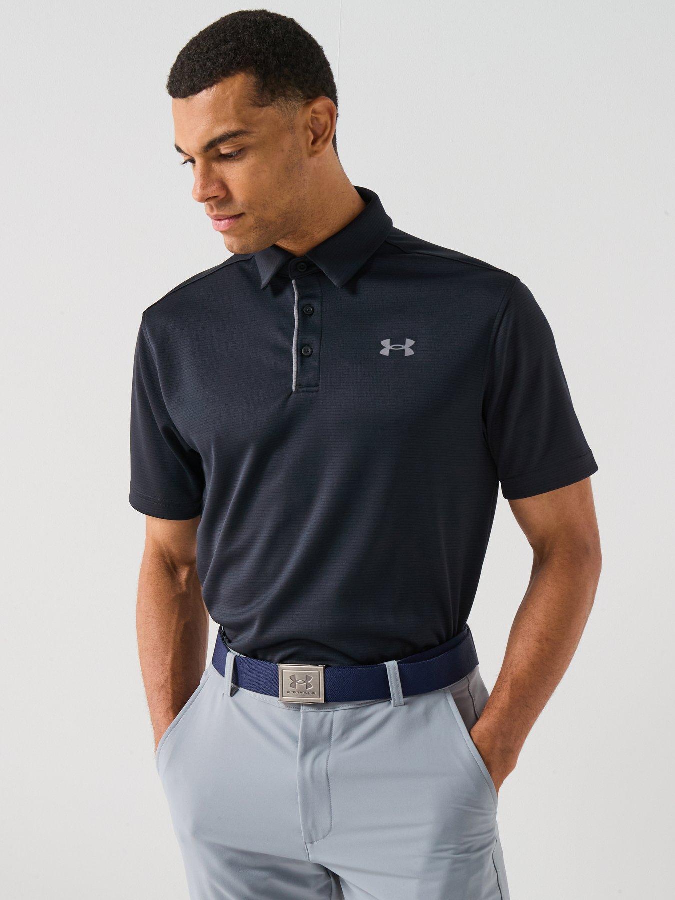 UNDER ARMOUR Mens Golf Tech Polo - Black