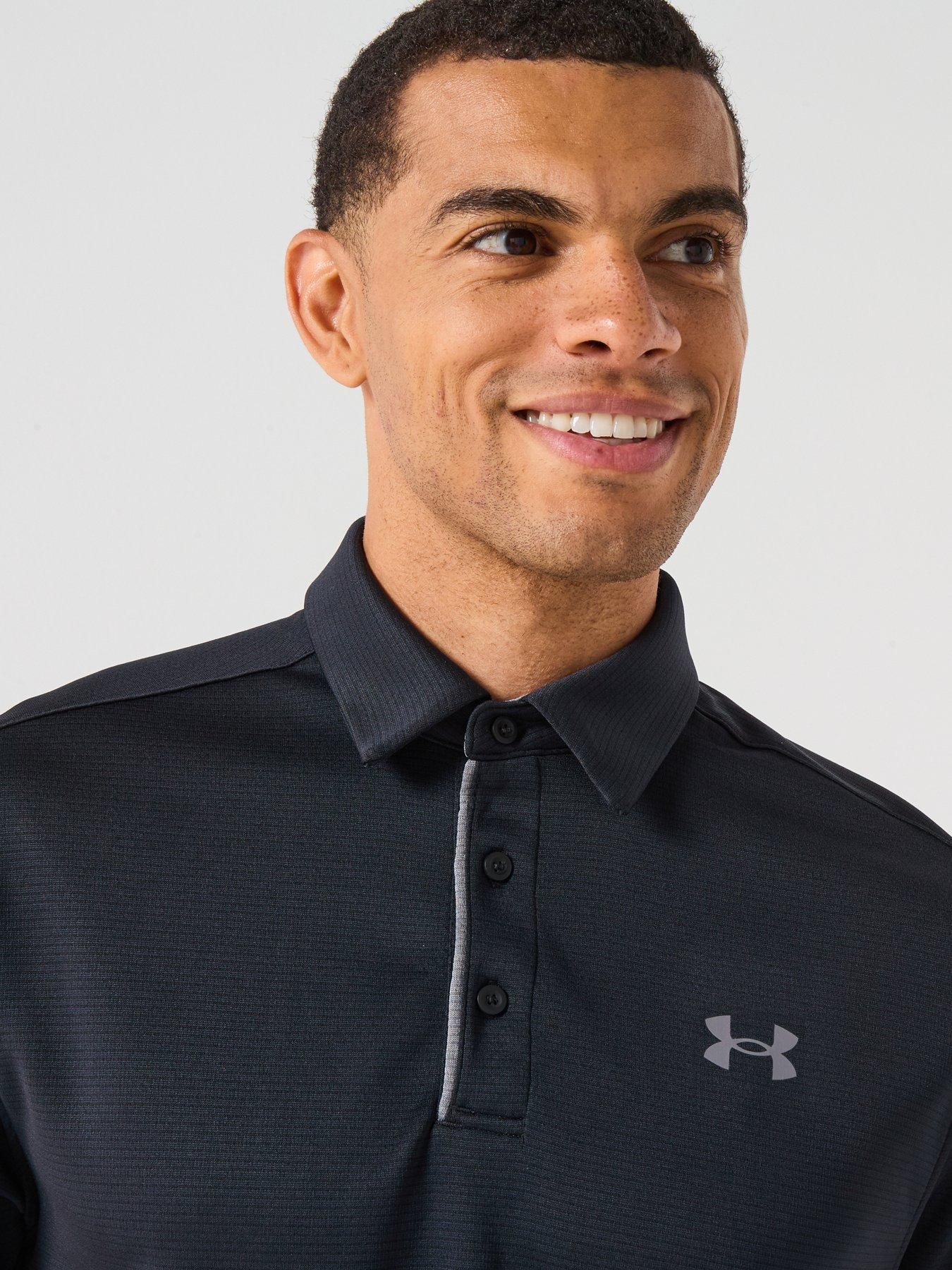 UNDER ARMOUR Mens Golf Tech Polo Black Very