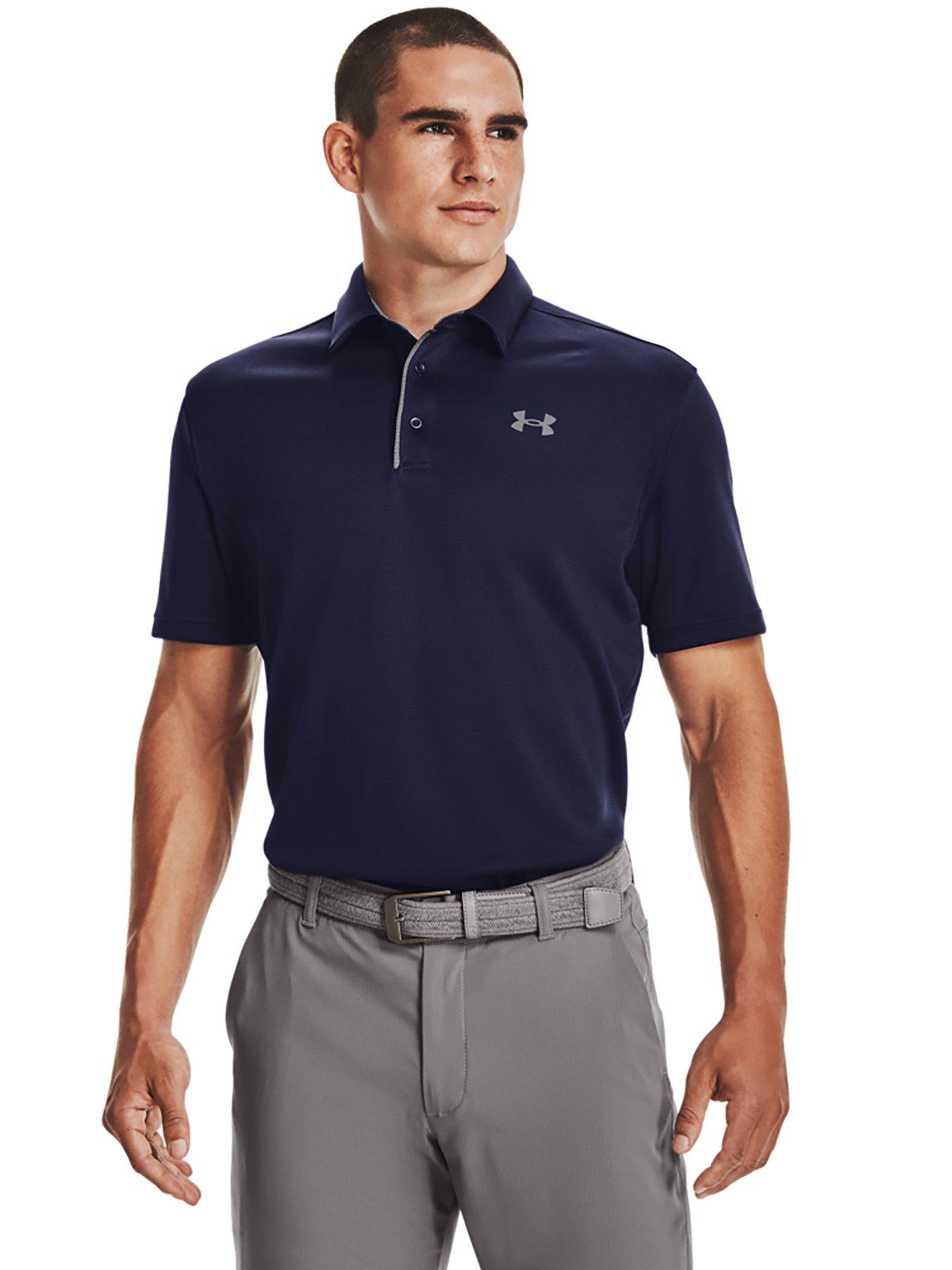 Image 3 of 6 of UNDER ARMOUR Mens Golf Tech Polo Shirt - Navy