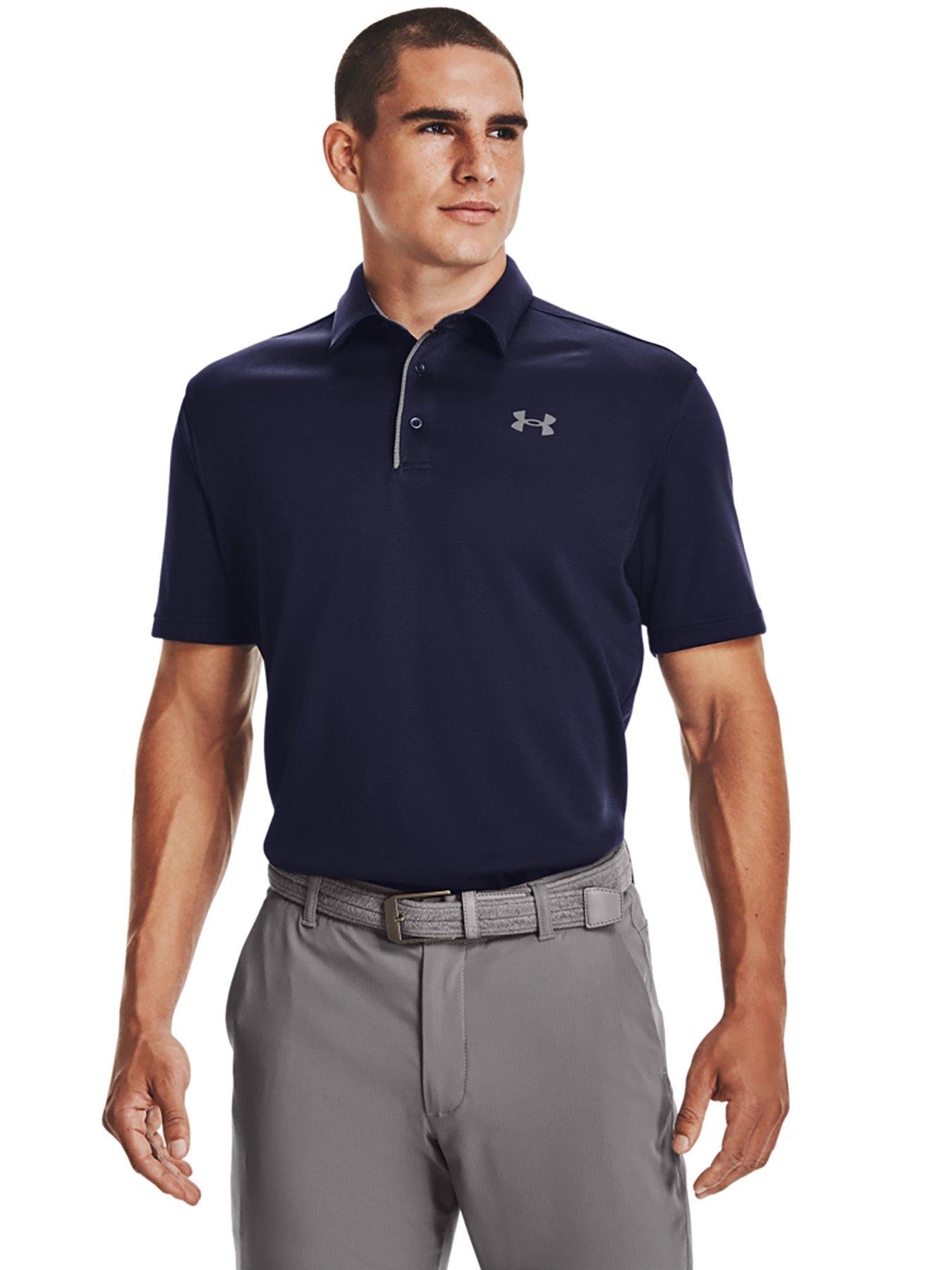 UNDER ARMOUR Mens Golf Tech Polo - Navy | Very.co.uk