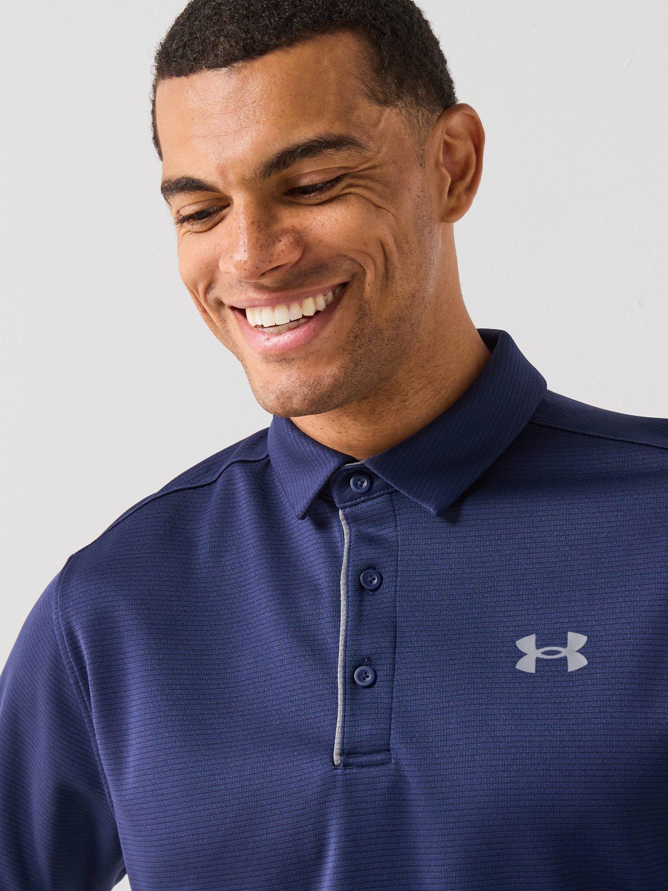 Image 4 of 6 of UNDER ARMOUR Mens Golf Tech Polo Shirt - Navy