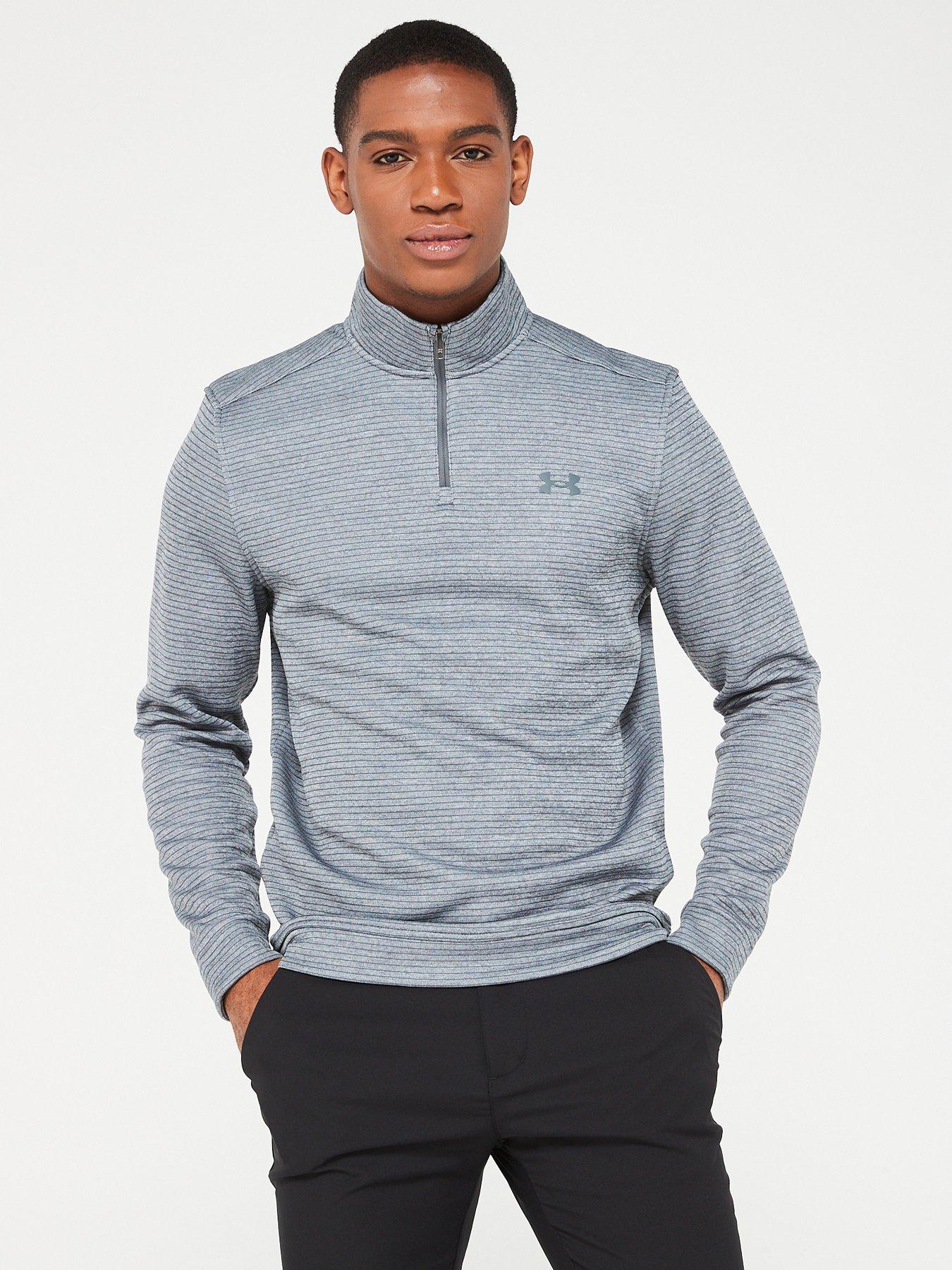 Mens Golf Storm Sweater Fleece 1 4 Zip Grey